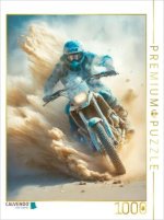 CALVENDO Puzzle Motorradrennen in der Wüste | 1000 Teile Lege-Größe 64x48cm Foto-Puzzle für glückliche Stunden