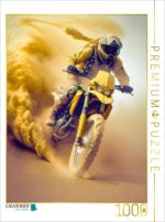 CALVENDO Puzzle Motorradrennen in der Wüste | 1000 Teile Lege-Größe 64x48cm Foto-Puzzle für glückliche Stunden