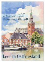 Hafen und Altstadt - Leer in Ostfriesland (Wandkalender 2027 DIN A2 hoch), CALVENDO Monatskalender