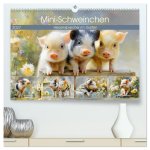 Mini-Schweinchen. Herzensbrecher im Garten (hochwertiger Premium Wandkalender 2027 DIN A2 quer), Kunstdruck in Hochglanz