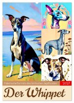 Der Whippet. Malerische Porträts (Wandkalender 2027 DIN A2 hoch), CALVENDO Monatskalender