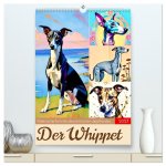 Der Whippet. Malerische Porträts (hochwertiger Premium Wandkalender 2027 DIN A2 hoch), Kunstdruck in Hochglanz