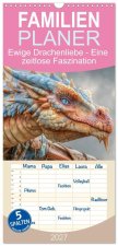 Familienplaner 2027 - Ewige Drachenliebe - Eine zeitlose Faszination mit 5 Spalten (Wandkalender, 21 x 45 cm) CALVENDO