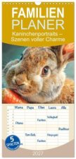 Familienplaner 2027 - Kaninchenportraits - Szenen voller Charme mit 5 Spalten (Wandkalender, 21 x 45 cm) CALVENDO