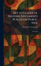 Key to League of Nations Documents Placed on Public Sale
