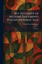 Key to League of Nations Documents Placed on Public Sale