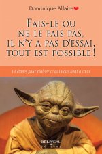 Fais-le ou ne le fais pas, il n'y a pas d'essai, tout est possible ! 13 étapes pour réaliser ce qui nous tient à coeur