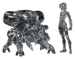 Ghost in the Shell PLAMAX minimum factory Plastic Model Kit Motoko Kusanagi with Fuchikoma: Thermoptic Camouflage Ver. 8 cm