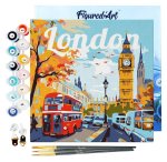 Mini malování podle čísel - Travel poster London 20x20cm na rámu