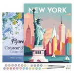 Malování podle čísel - Vintage New York na rámu 40x50cm
