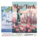 Malování podle čísel - Vintage Rozkvetlý New York na rámu 40x50cm