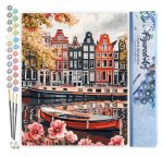 Malování podle čísel - Průplav V Amsterodamu bez rámu 40x50cm