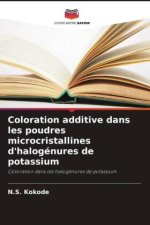 Coloration additive dans les poudres microcristallines d'halogénures de potassium