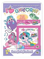 magia degli unicorni-Magico bagnetto. I love unicorns. Activity book. Con adesivi