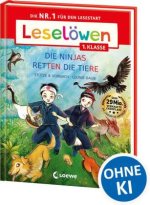 Leselöwen 1. Klasse - Die Ninjas retten die Tiere (Großbuchstabenausgabe)