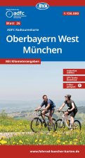 BVA ADFC Radtourenkarte Oberbayern West München 1:150.000