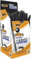 Paczka Długopis czarny BIC Cristal Large 1,6mm 50szt.