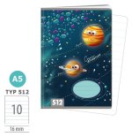 Školní sešit A5, 10 listů, typ 512 Cosmic adventure