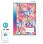 Školní sešit A5, 40 listů, typ 544 Rainbow Ella