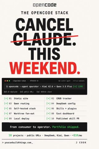 The opencode Stack - Cancel Claude This Weekend