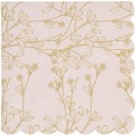 Servietten Blumen, Apricot/Gold, FSC MIX
