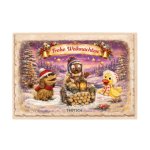 TRÖTSCH - Unser Sandmännchen Weihnachtskarte Nostalgie Pittiplatsch und Freunde