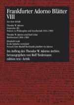 Frankfurter Adorno Blätter VIII