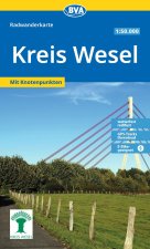 BVA Radwanderkarte Kreis Wesel mit Knotenpunkten 1:50.000