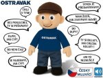 Panáček Ostravak na baterie mluvicí po ostravsku