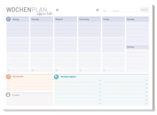Tisch-Block Wochenplan A4