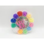 Sada gumiček 900 ks na výrobu náramků Loom band - květina