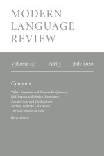 Modern Language Review (121.3) July 2026