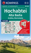 KOMPASS Wanderkarte 652 Hochabtei / Alta Badia, Arabba , Marmolada 1:25.000