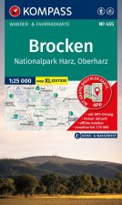 KOMPASS Wanderkarte 455 Brocken, Nationalpark Harz, Oberharz 1:25.000