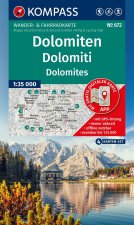 KOMPASS Wanderkarten-Set 672 Dolomiten, Dolomiti, Dolomites (4 Karten) 1:35.000