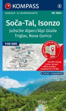 KOMPASS Wanderkarte 2804 Soca-Tal, Isonzo, Alpi Giulie / Julische Alpen, Triglav, Nova Gorica 1:50.000