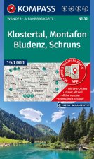 KOMPASS Wanderkarte 32 Klostertal, Montafon, Bludenz, Schruns 1:50.000