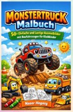 Monstertruck-Malbuch für Jungen im Alter von 3-5 Jahren
