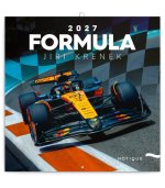 NOTIQUE Poznámkový kalendár Formule – Jiří Křenek 2027, 30 x 30 cm