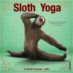 Sloth Yoga 2027 7 X 7 Mini Wall Calendar