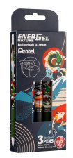 Pióro kulkowe Energel BL77N Nature light blister 3 sztuki