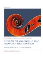 suites per violoncello solo di Johann Sebastian Bach. Analisi, storia, stile e prassi esecutiva