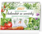 Kalendář 2027 Měsíční, plánovací se semínky, 30 x 21 cm
