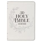 KJV Bible Compact Large Print (Faux Leather, White)