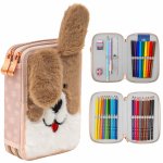 Piórnik 2-komorowy z wyposażeniem Astrabag Fluffy Puppy