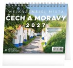Kalendář 2027 stolní: Nejkrásnější místa Čech a Moravy, 16,5 x 13 cm