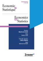 Economie et Statistique / Economics and Statistics Numéro 549 – 2025