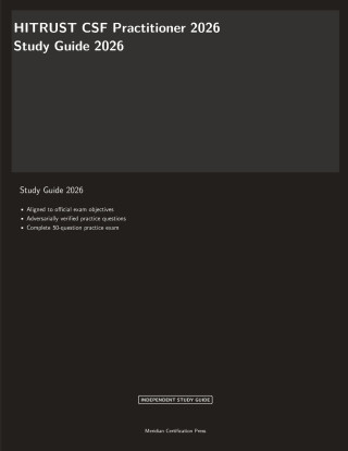 HITRUST CSF Practitioner 2026 Study Guide