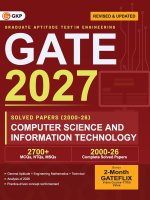 GATE 2027 Computer Science & Information Technology | Year-wise Previous Year Solved Papers (2000-2026) | 27 Years PYQ with Detailed Solutions | MCQs,