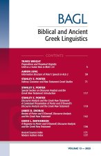 Biblical and Ancient Greek Linguistics, Volume 13